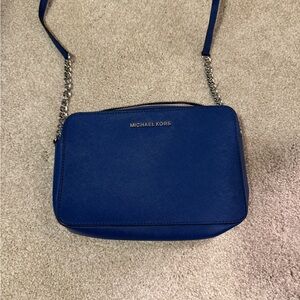 Michael Kors Blue Crossbody Bag with Chain Strap